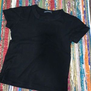 Black Fitted Crop Top